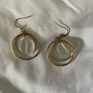 Gold dangling earrings